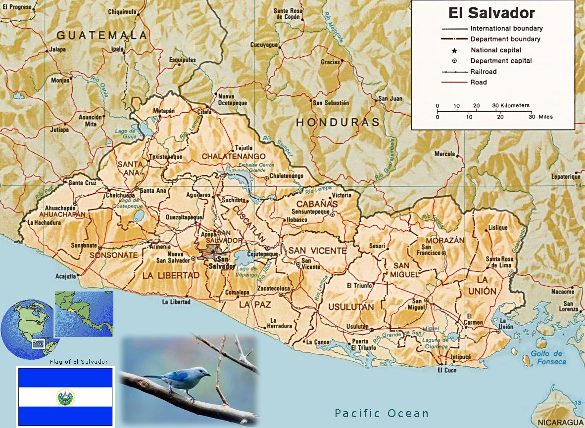 El Salvador mapa