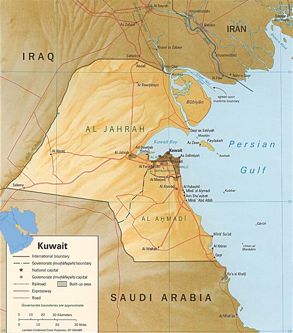 Kuwait mapa