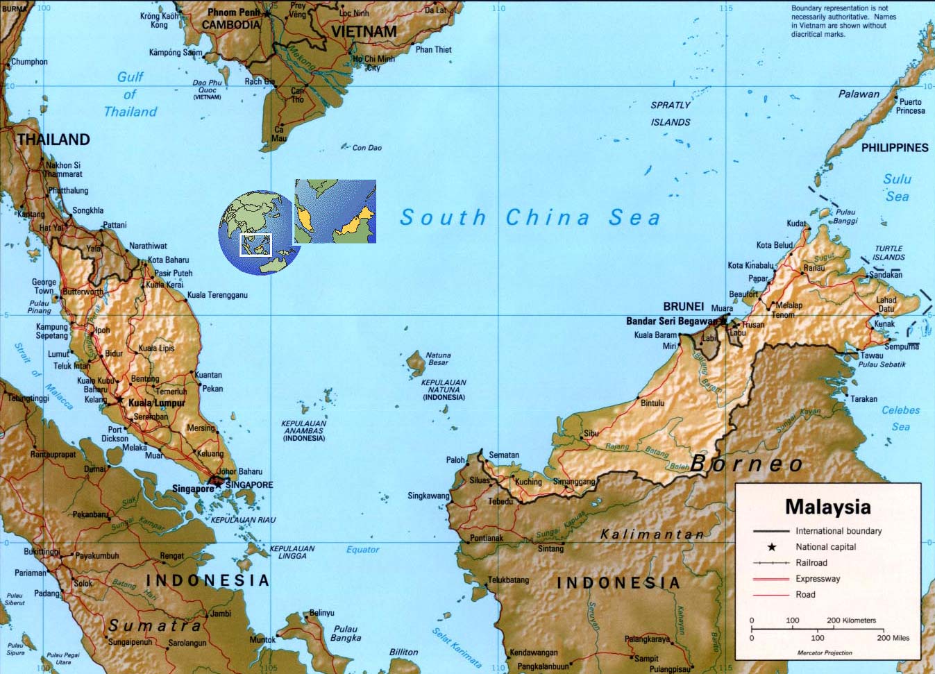 Malásia Mapa