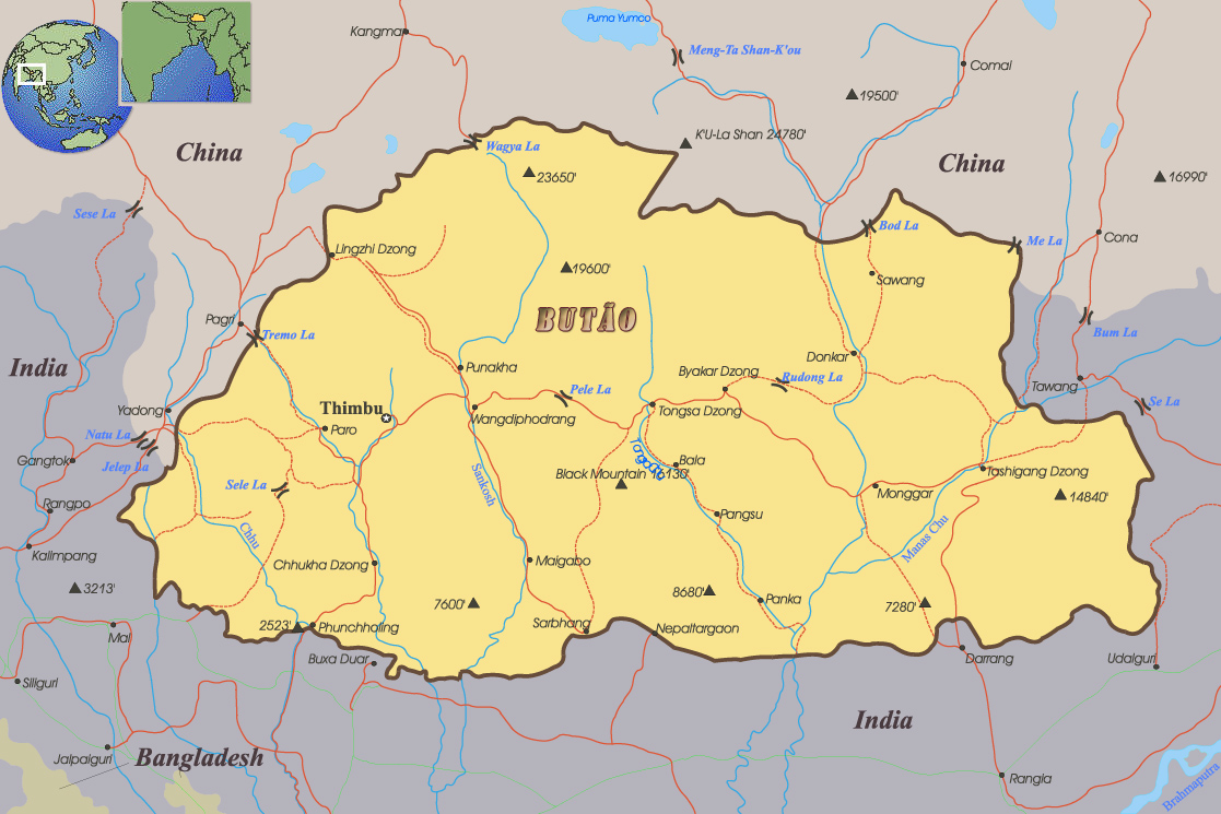 Mapa Butao