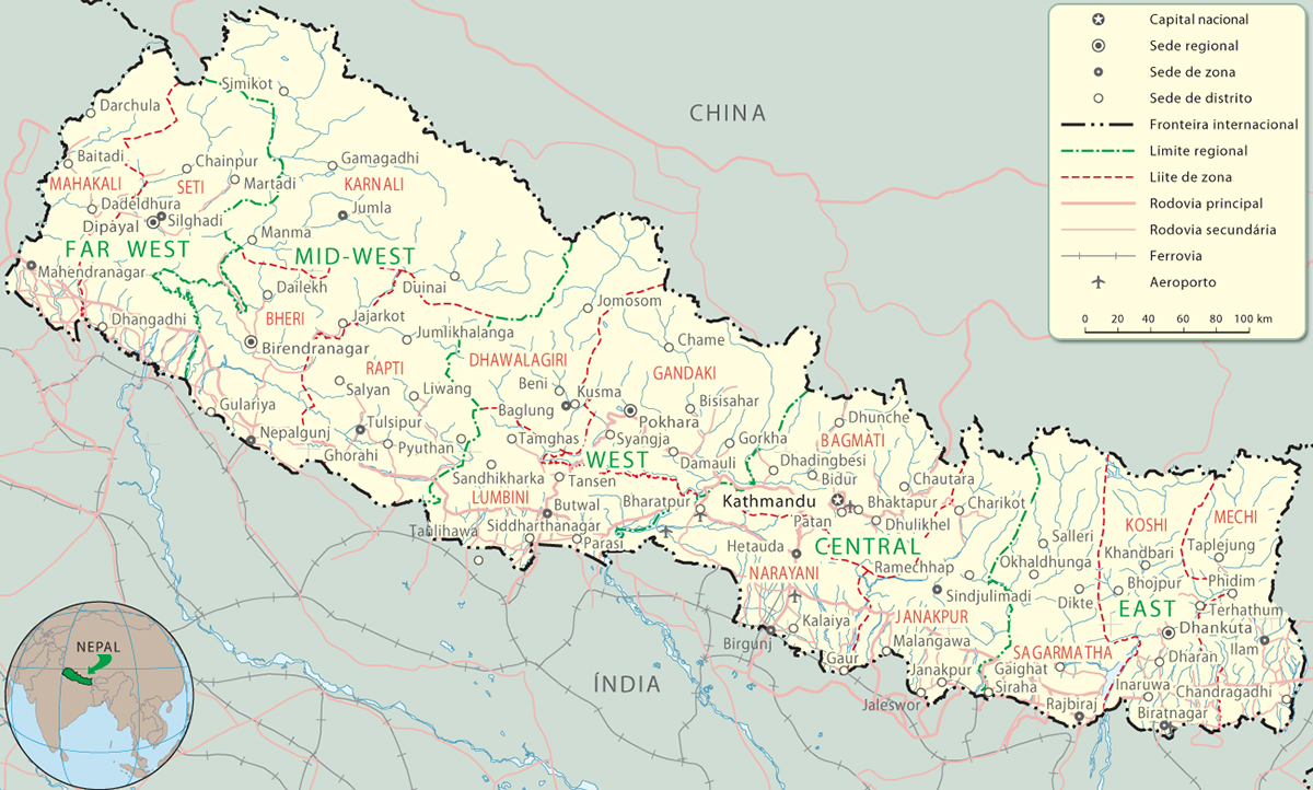 Mapa Nepal
