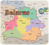Mapa Belarus