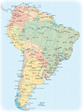 Mapa America do Sul