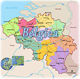 Mapa politico Bélgica