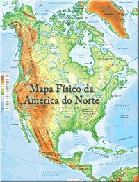 Mapa fisico America norte