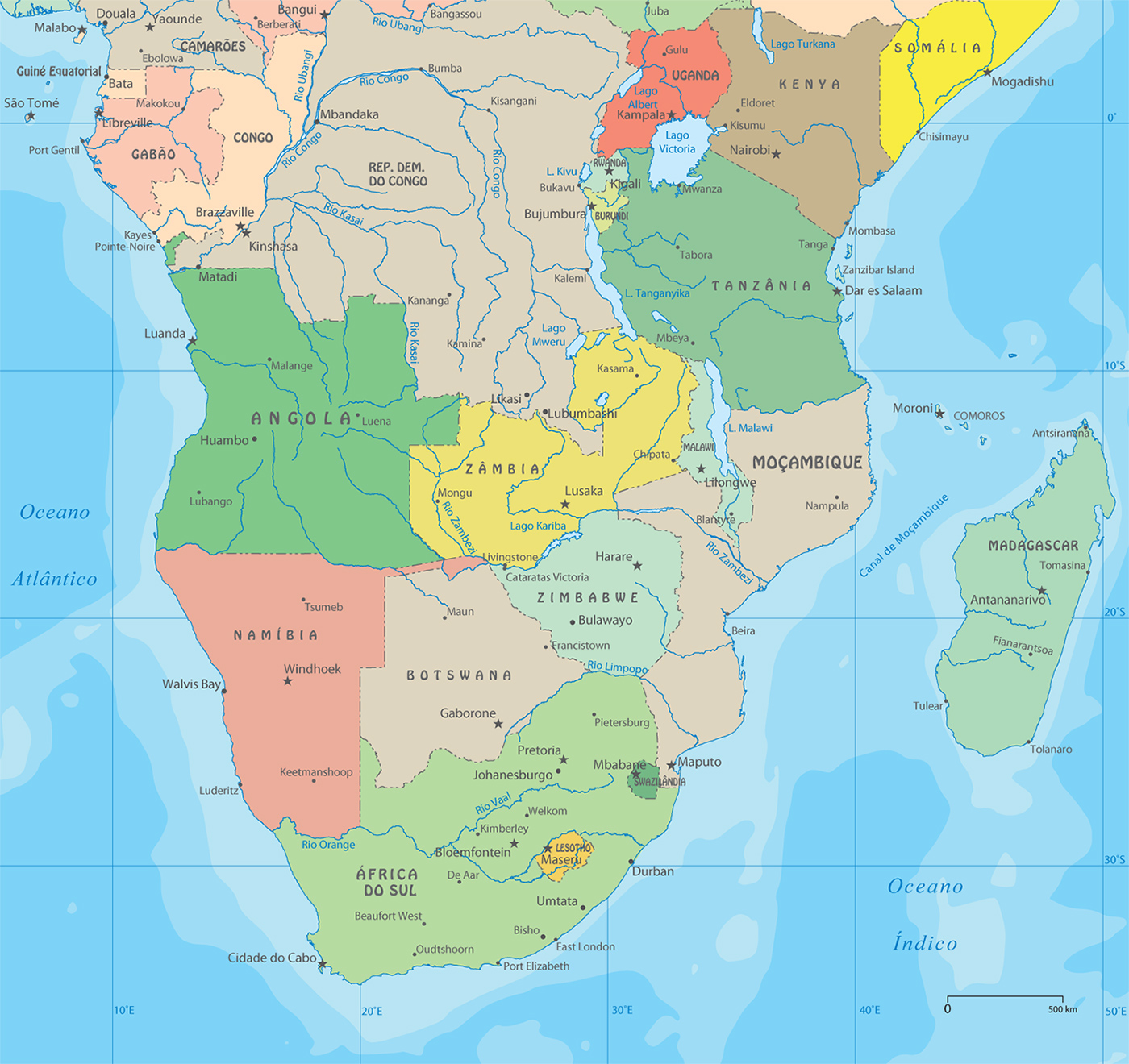 Mapa sul Africa